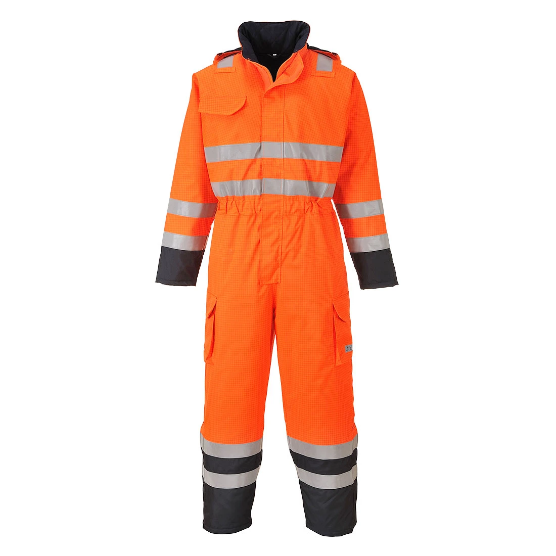 Bizflame Rain Hi-Vis Constrast FR Winter Coverall Orange/Navy Bizflame Rain Hi-Vis Constrast FR Winter Coverall Orange/Navy