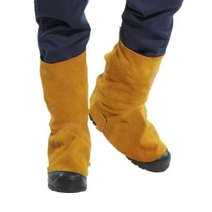FR Leather Welding Boot Cover Tan