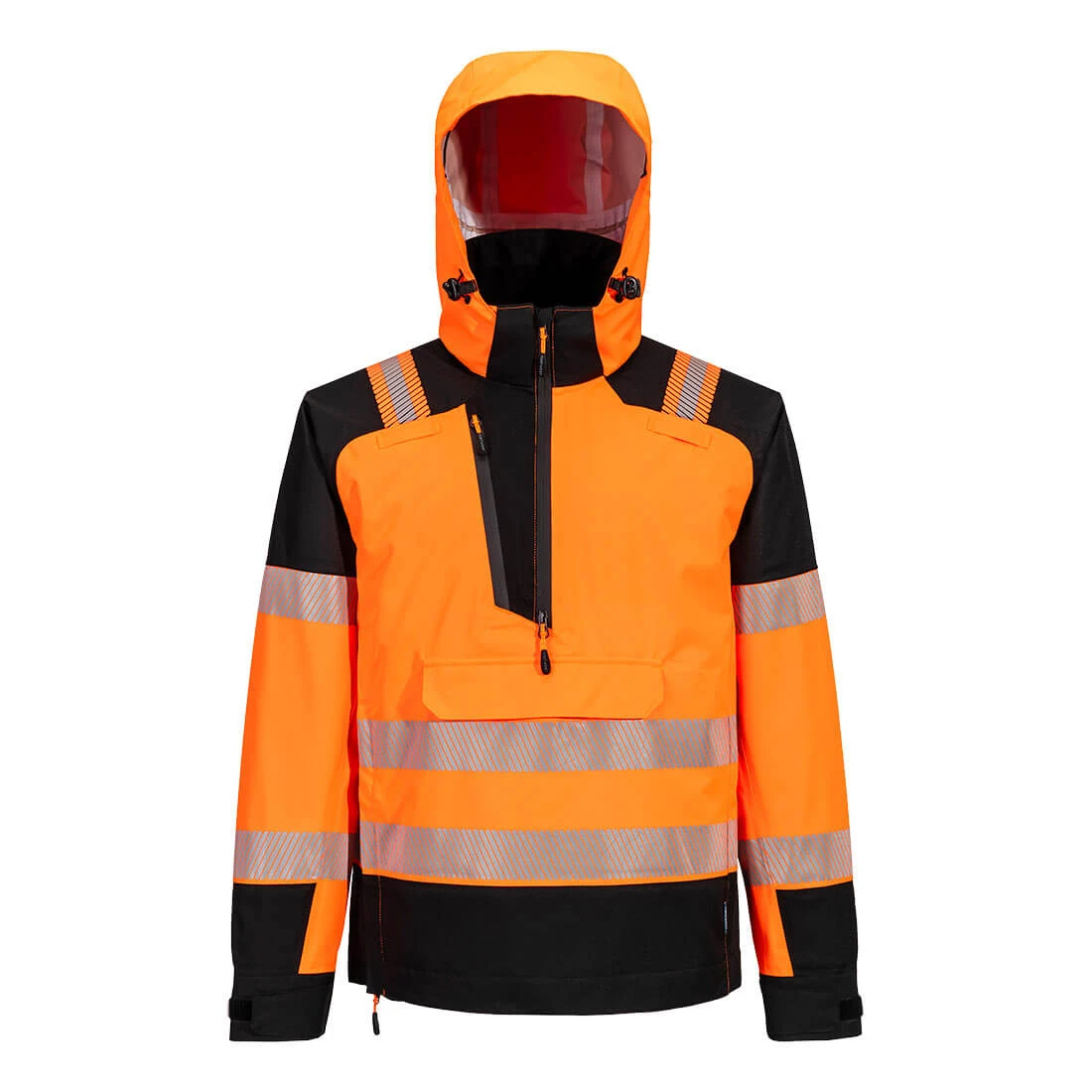 PW3 Hi-Vis Overhead Rain Jacket (3L) Orange/Black