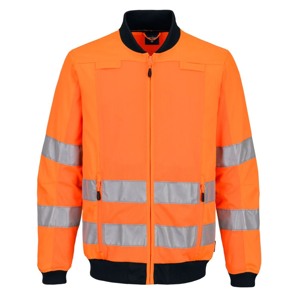 Hi-Vis Mesh Panel Work Jacket Orange/Navy