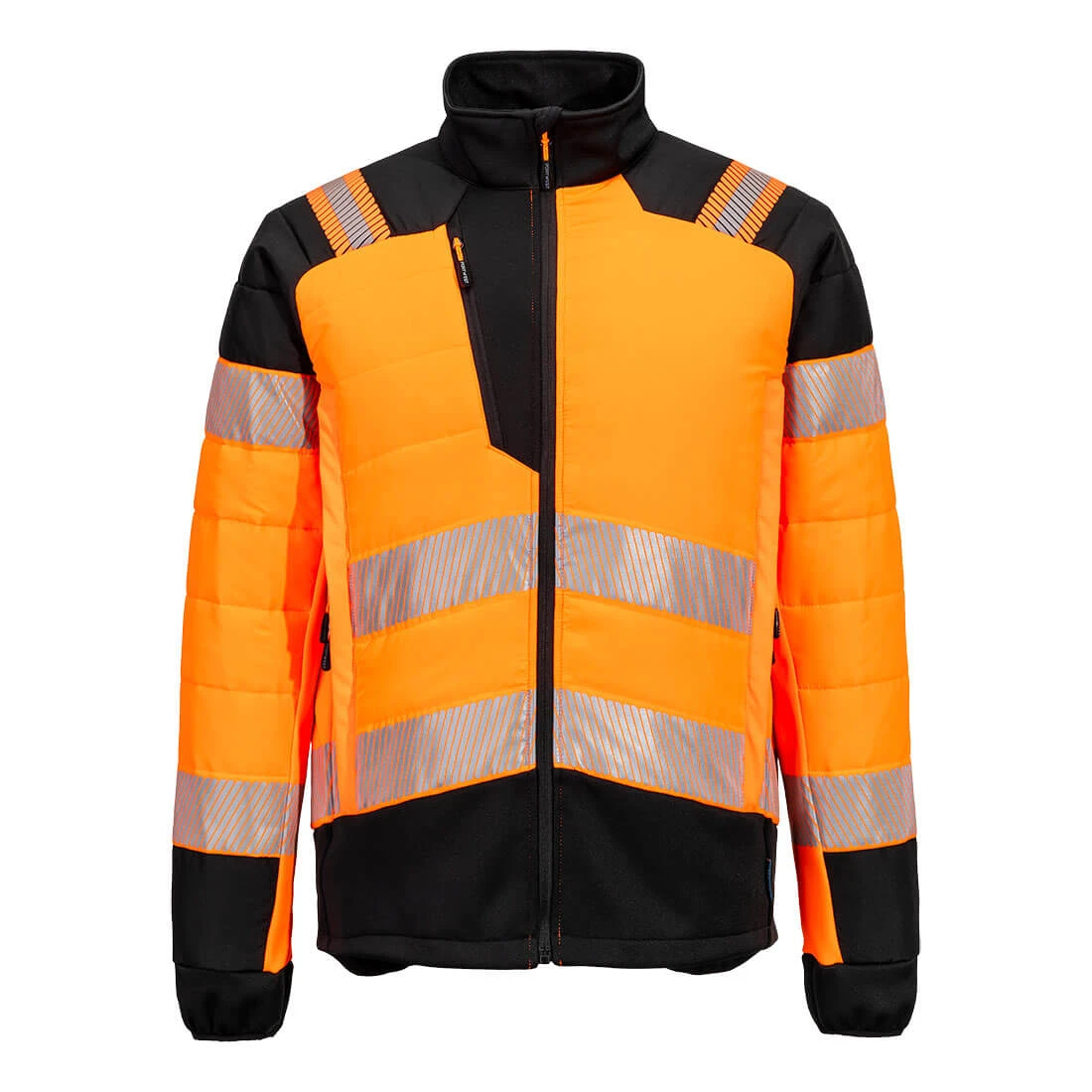 PW3 Hi-Vis Hybrid Baffle Jacket Orange/Black