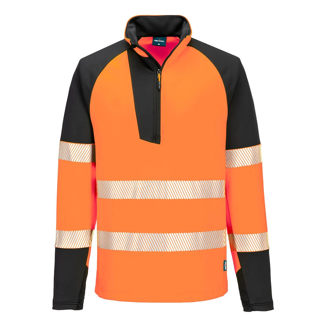 PW3 Hi-Vis 1/4 Zip Sweatshirt Orange/Black