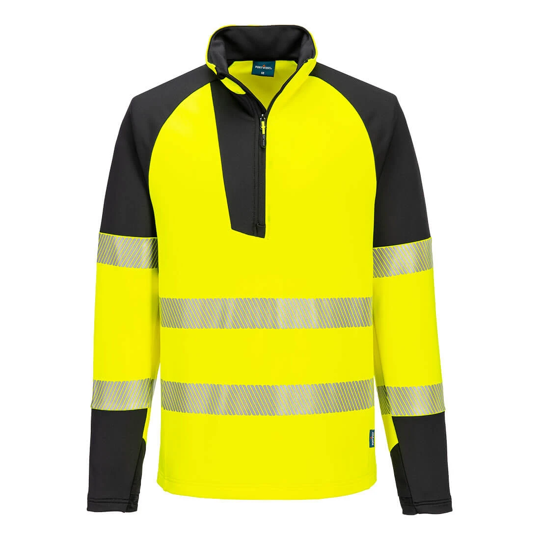 PW3 Hi-Vis 1/4 Zip Sweatshirt Yellow/Black