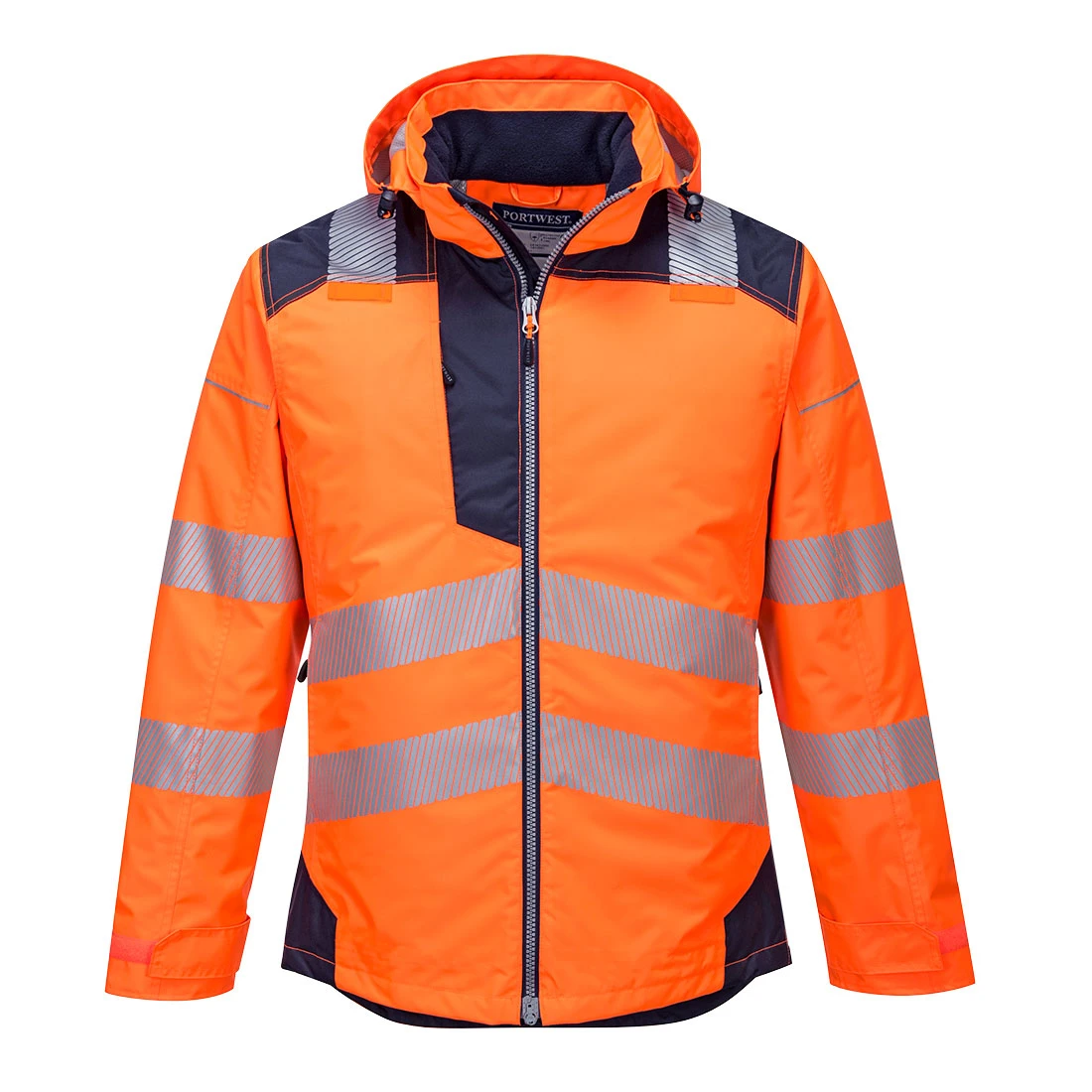PW3 Hi-Vis Winter Jacket Orange/Navy