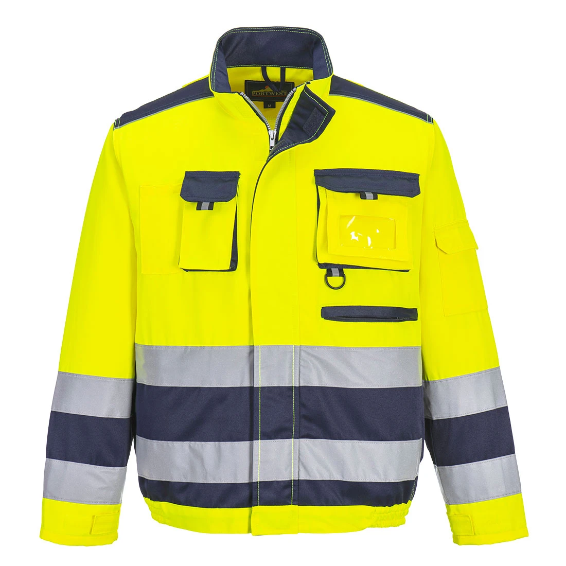 Lille Hi-Vis Contrast Bomber Jacket Yellow/Navy