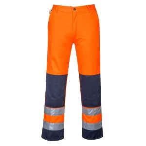 Seville Hi-Vis Contrast Work Trousers Orange/Navy