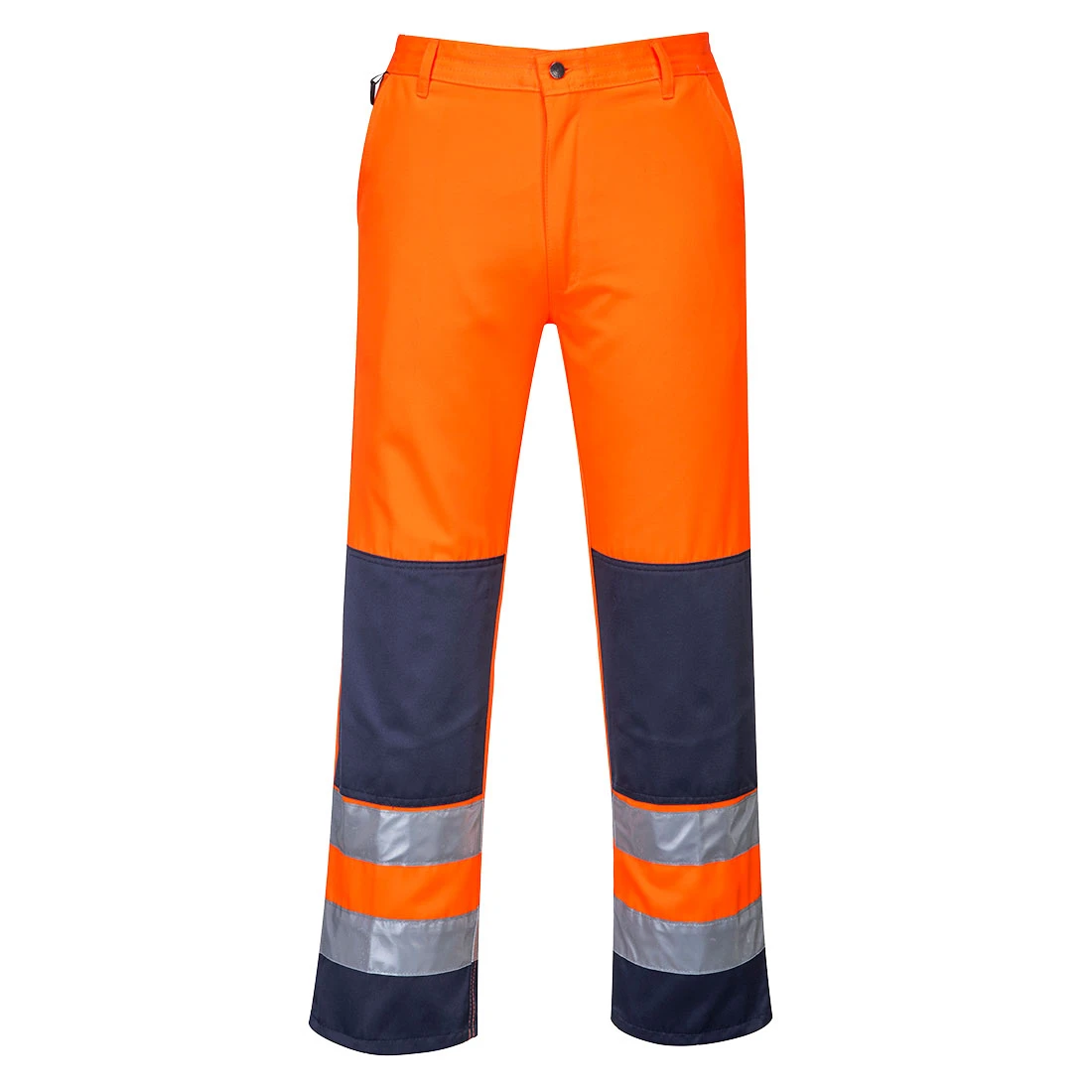 Seville Hi-Vis Contrast Work Trousers Orange/Navy