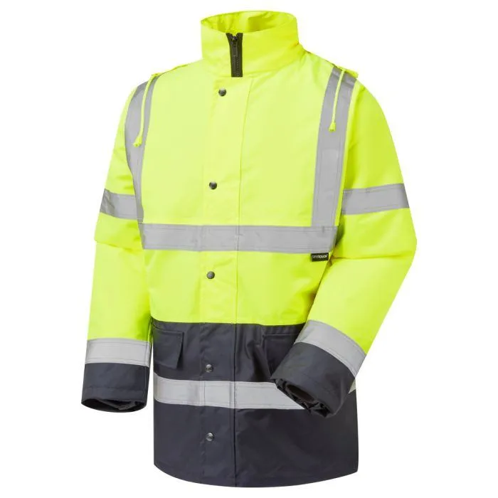 Hi-Vis Yellow Blue Jacket Two-tone hi-vis jacket in yellow and blue with reflective strips