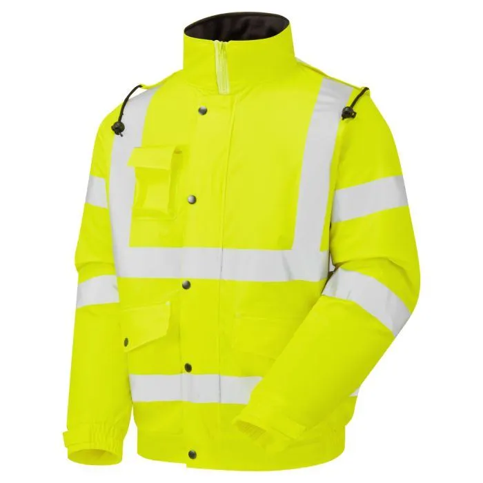 Storm-Flex HV Bomber Yellow hi-vis Storm-Flex bomber jacket with reflective strips