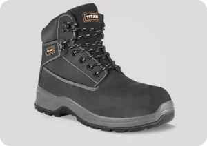 Titan Holton black nubuck lace-up safety boot