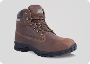 Titan Jaguar brown leather lace-up safety work boot