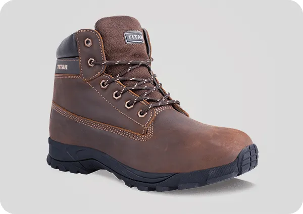 Titan Jaguar Brown Boot Titan Jaguar brown leather lace-up safety work boot