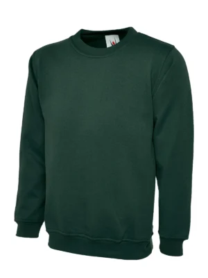 Uneek UC203 premium crew neck sweatshirt in bottle green