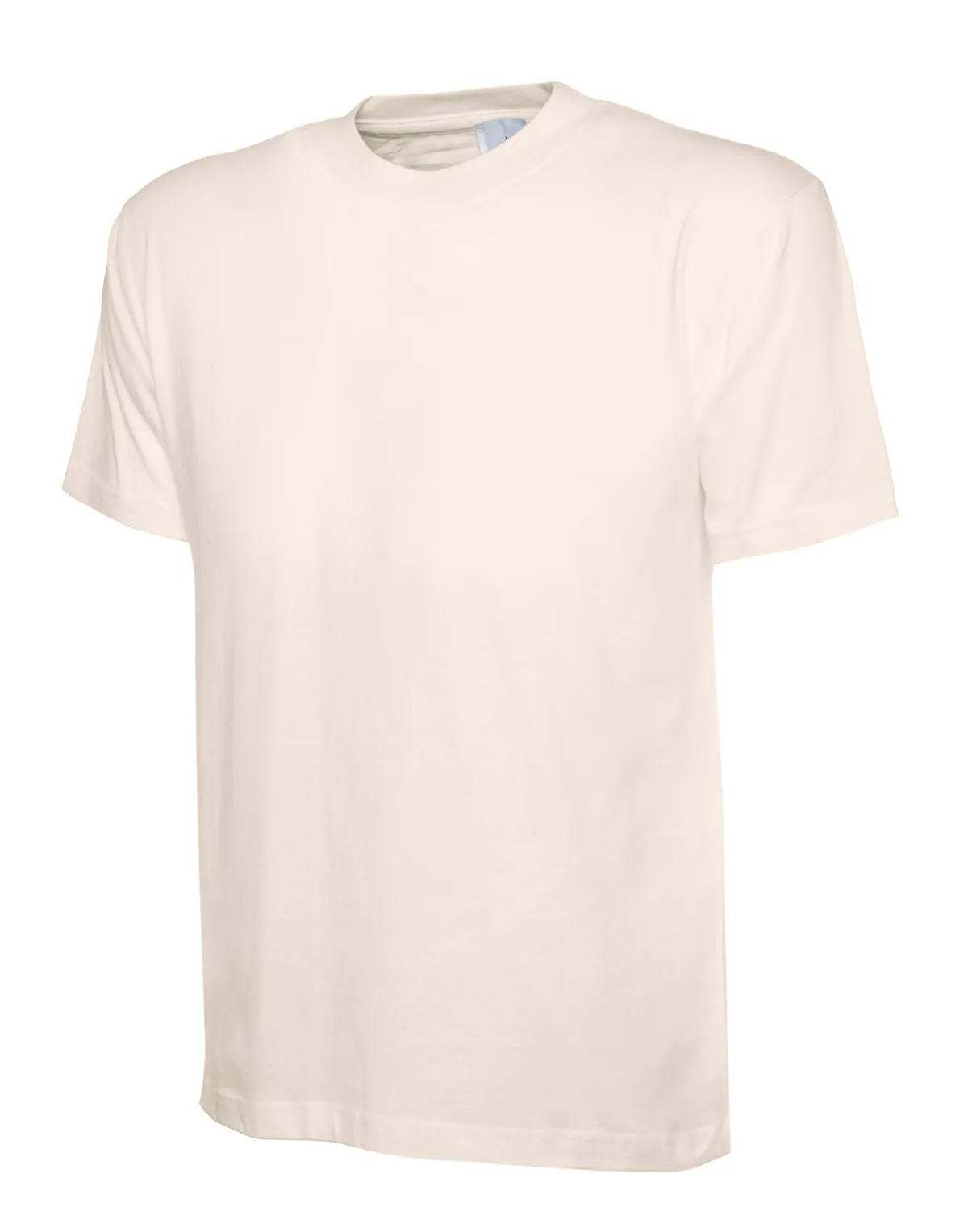 Cream Crew Neck Tee UC301 plain cream crew neck t-shirt, short sleeve