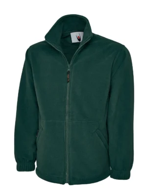 Uneek UC601 bottle green full-zip fleece jacket