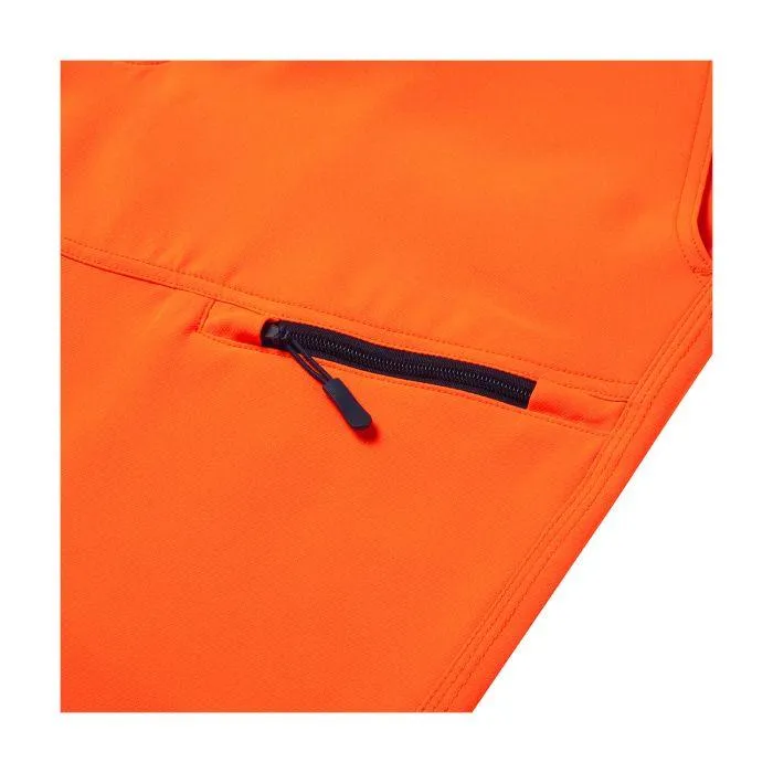 Blue Sphere orange hi-vis eco CoolAir stretch trousers zip pocket detail