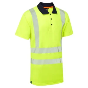 Blue Sphere Essentials hi-vis eco Coolmax yellow polo shirt