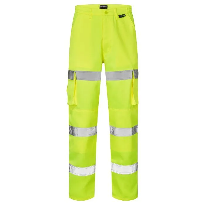 Yellow 3-Band Combat Trousers Yellow hi-vis 3-band combat trousers with reflective strips