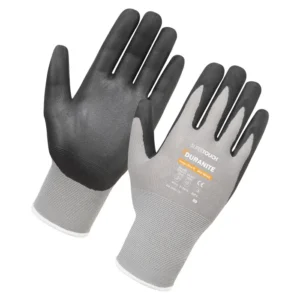 Supertouch Duranite grey and black nitrile work gloves pair