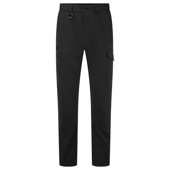 Black Stretch Service Trousers System Eco 4-Way Stretch black service trousers front view