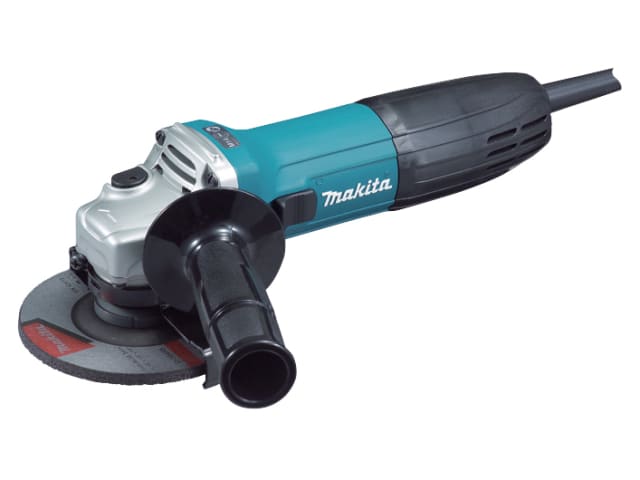 Makita Angle Grinder Makita GA4530R corded angle grinder in teal and grey