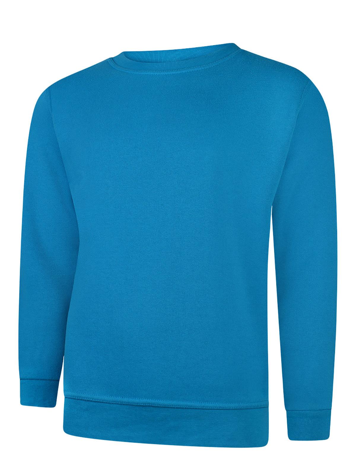 Uneek UC203 classic crew neck sweatshirt in sapphire blue