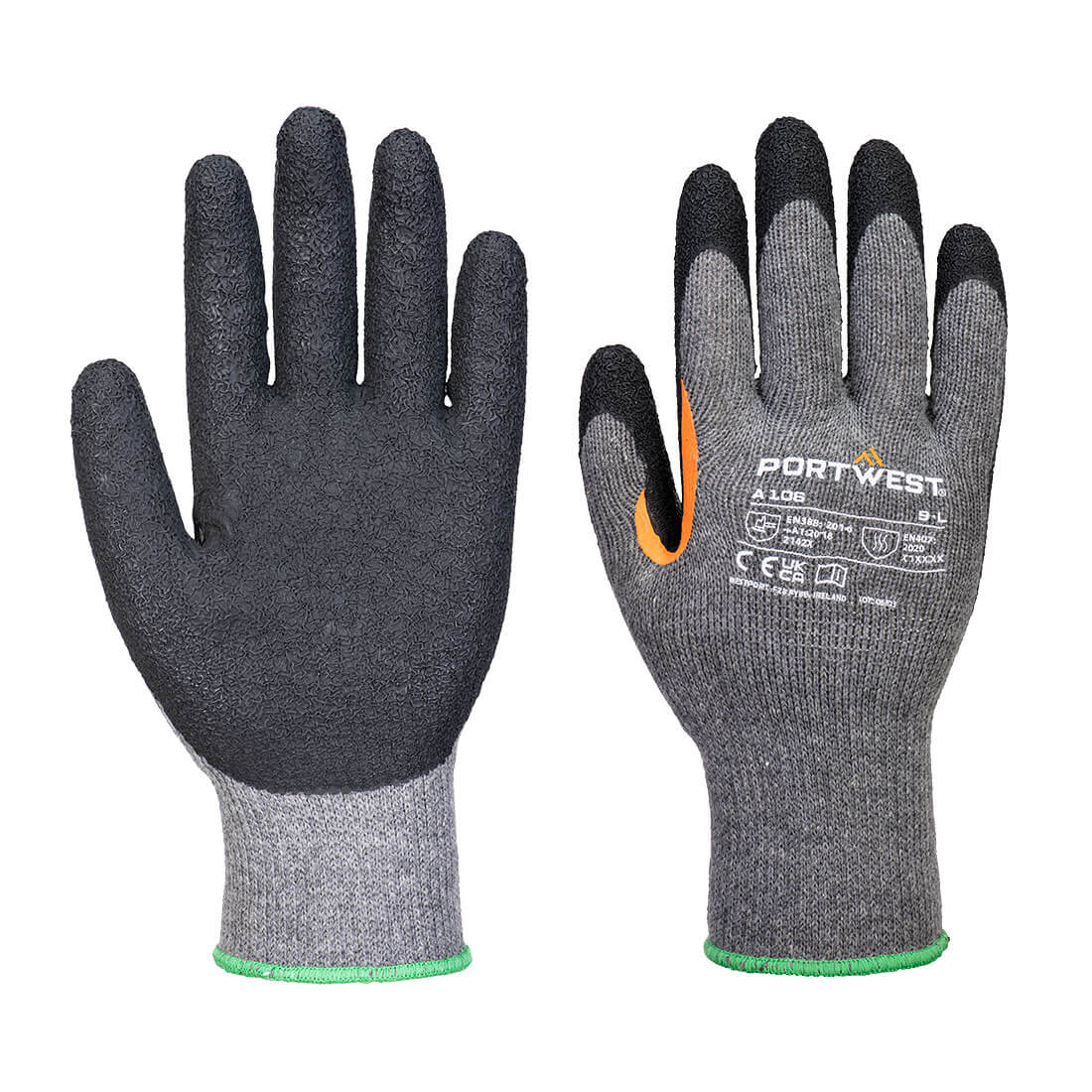 Grip 10 Latex Reinforced Thumb Glove (Pk 12) Grey/Black Grip 10 Latex Reinforced Thumb Glove (Pk 12) Grey/Black