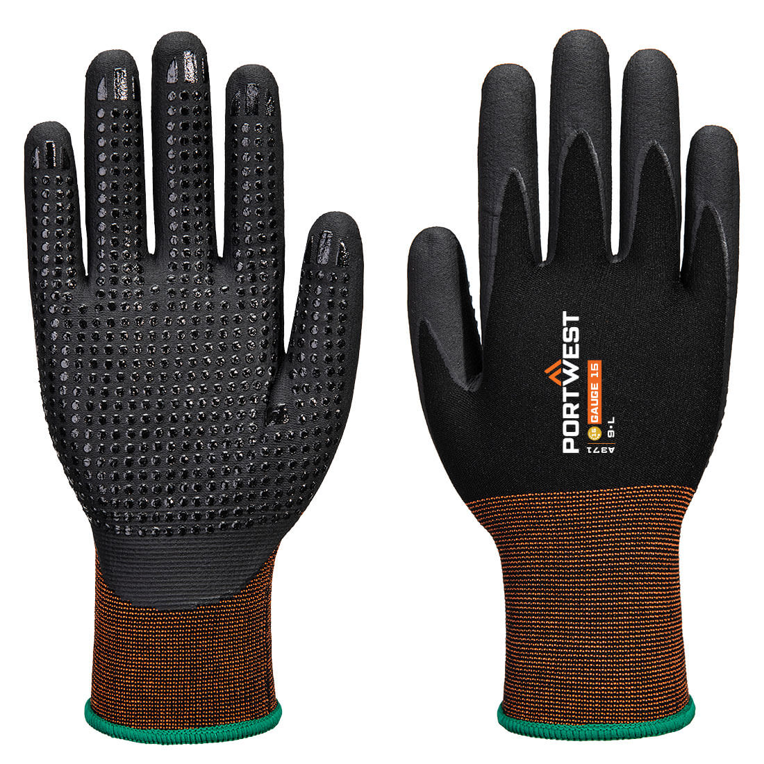 GP Grip 15 Nitrile Micro Foam Dotted Glove Black GP Grip 15 Nitrile Micro Foam Dotted Glove Black
