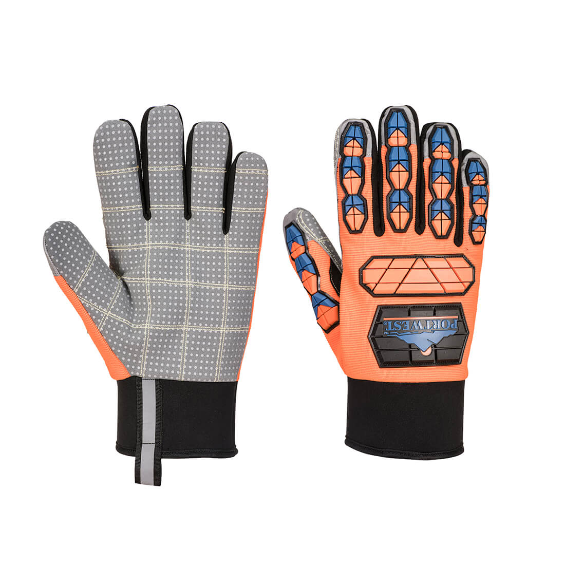 Impact B205 Waterproof Dotted Palm Glove Orange/Blue Impact B205 Waterproof Dotted Palm Glove Orange/Blue