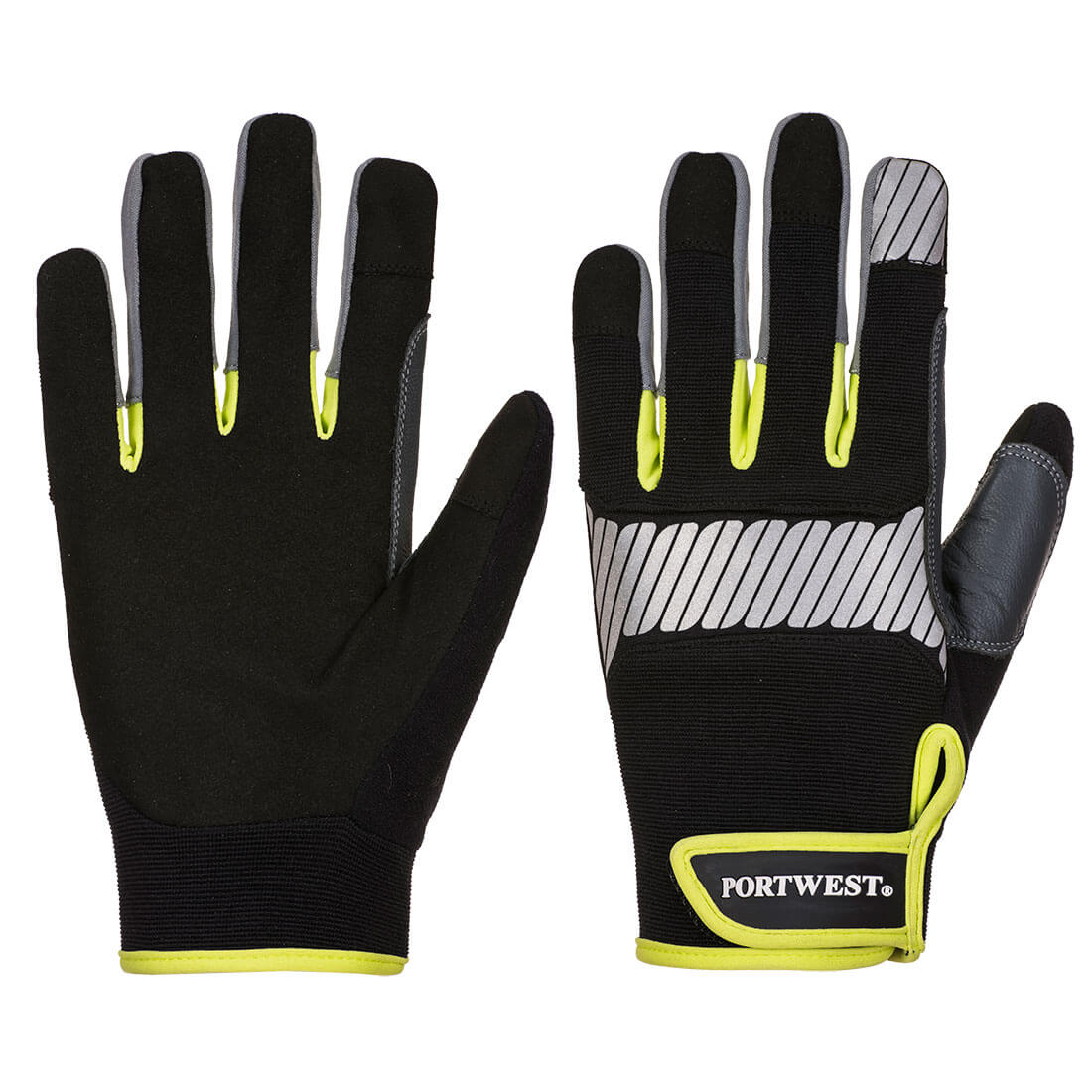 PW3 Mechanic 80 Reflective Utility Glove Black/Yellow PW3 Mechanic 80 Reflective Utility Glove Black/Yellow