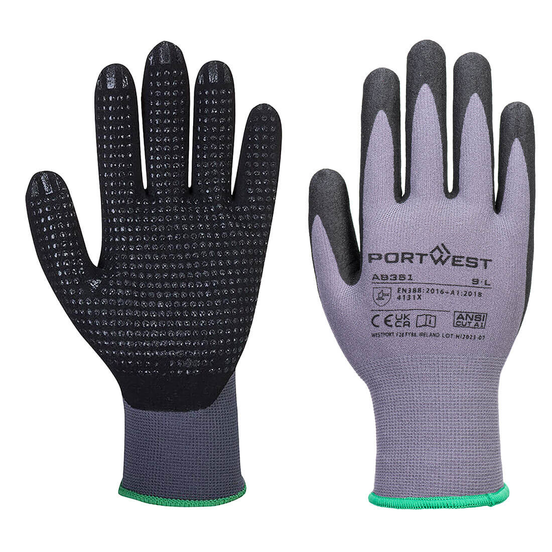 Grip 15 Nitrile Sandy Dotted Essential Multipack (Pk12) Grey/Black Grip 15 Nitrile Sandy Dotted Essential Multipack (Pk12) Grey/Black