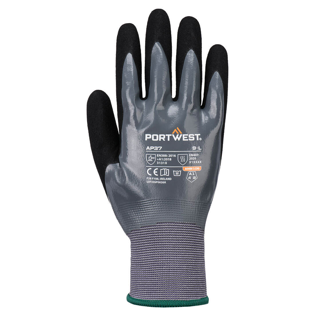 Grip 15 Nitrile Foam Touch Screen Glove Grey/Black Grip 15 Nitrile Foam Touch Screen Glove Grey/Black