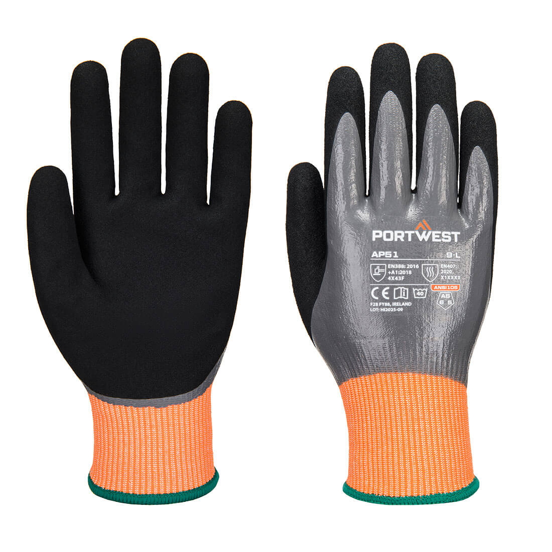 Cut F15 Nitrile Aqua Glove Grey/Black Cut F15 Nitrile Aqua Glove Grey/Black