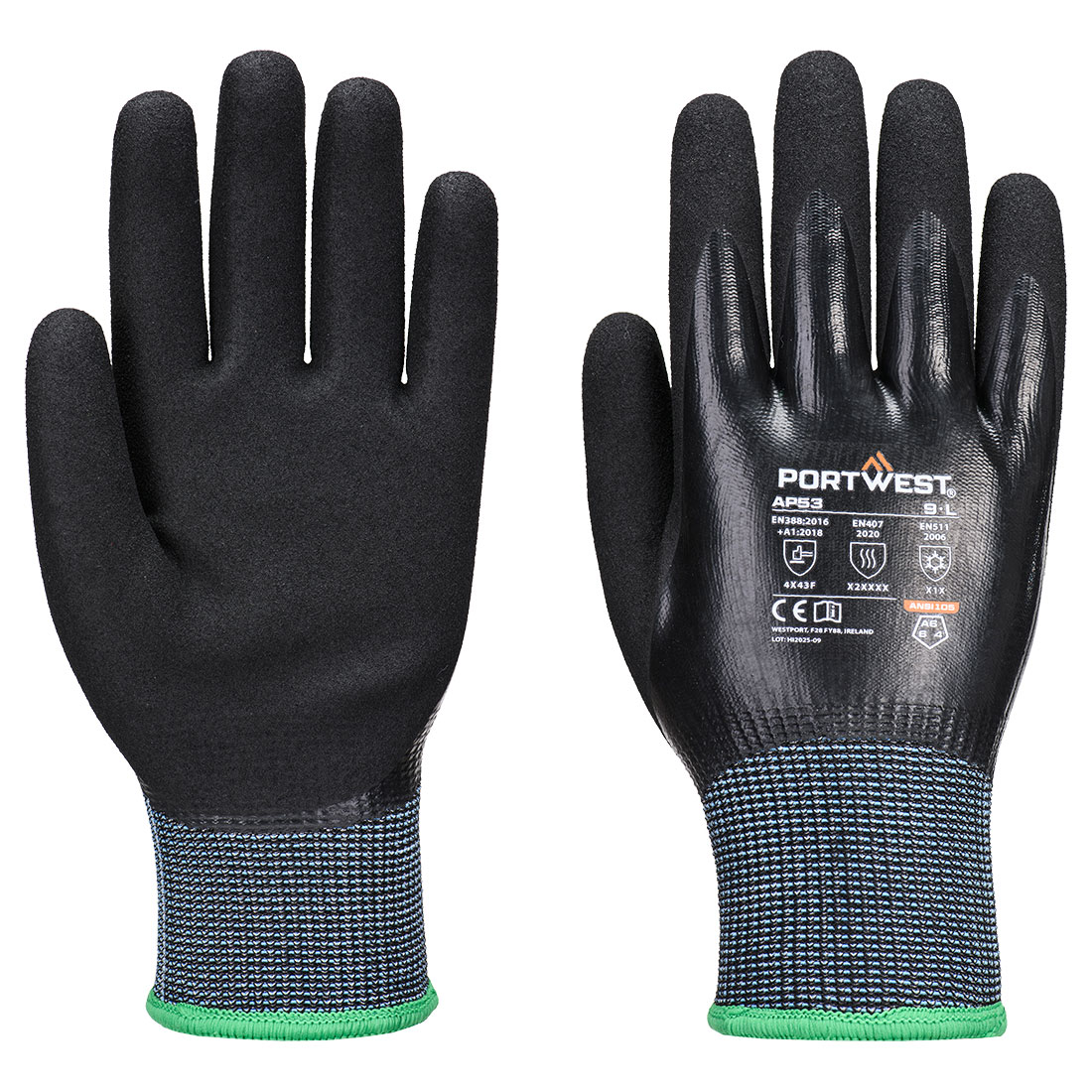 Cold F15 Nitrile Aqua Cut Glove Black Cold F15 Nitrile Aqua Cut Glove Black