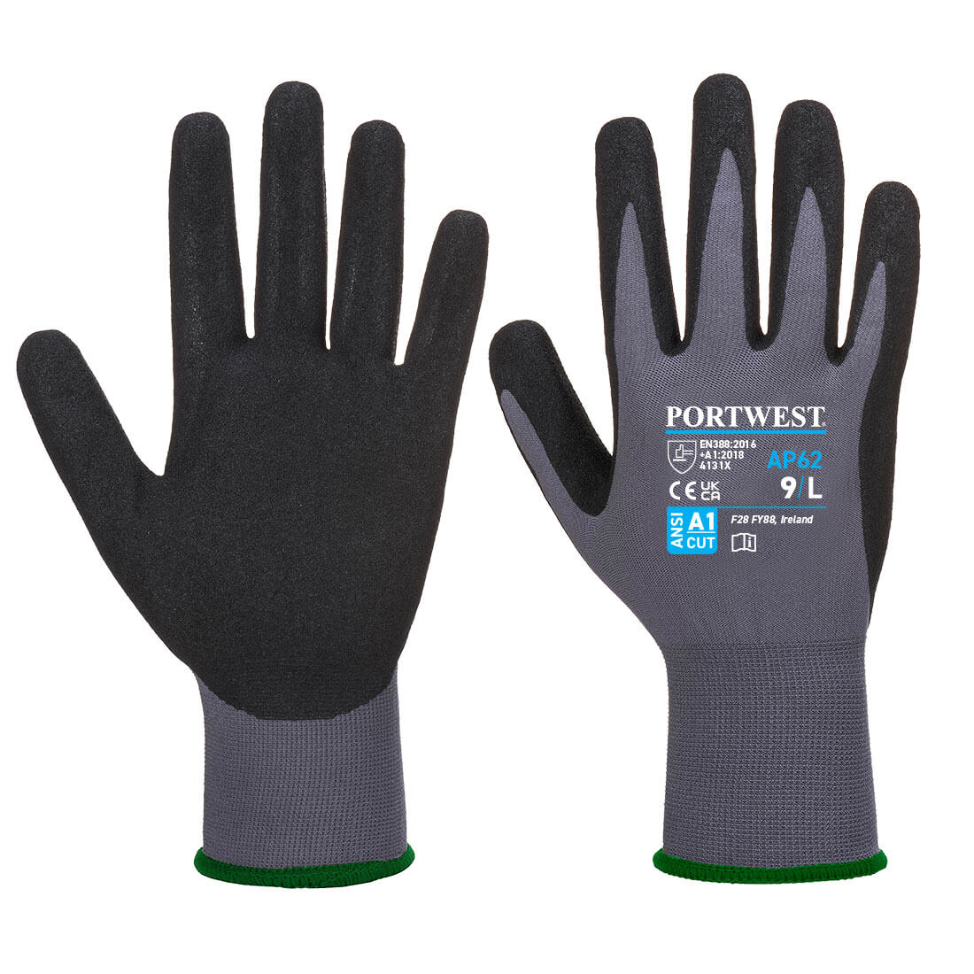 Grip 15 Nitrile Sandy Aqua Glove Grey/Black Grip 15 Nitrile Sandy Aqua Glove Grey/Black