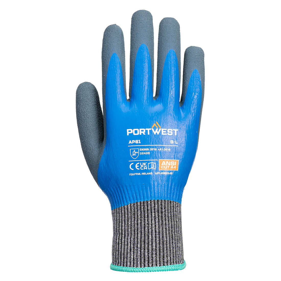Cut D13 Latex Aqua Glove Blue Cut D13 Latex Aqua Glove Blue