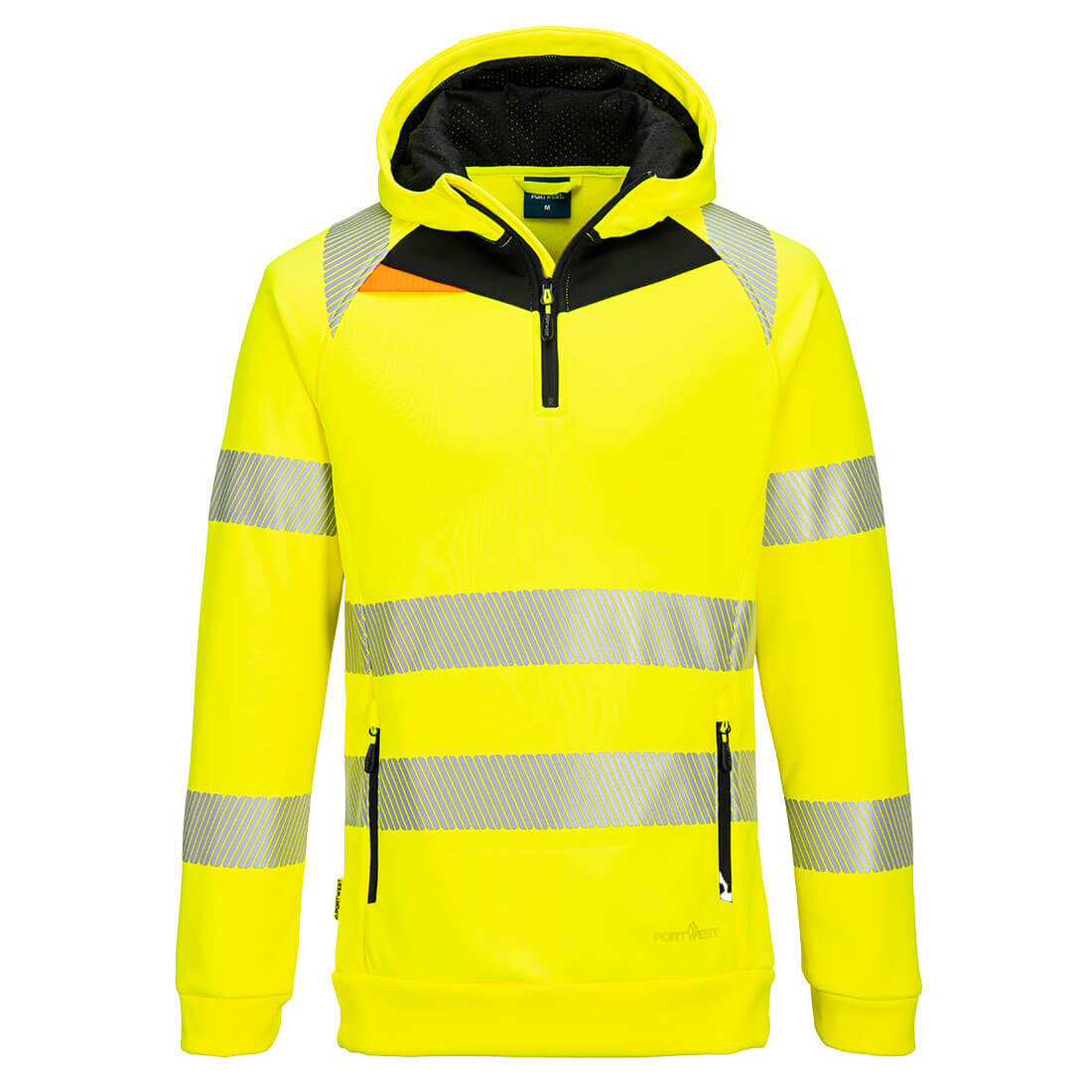 DX4 Hi-Vis 1/4 Zip Hoodie Yellow/Black