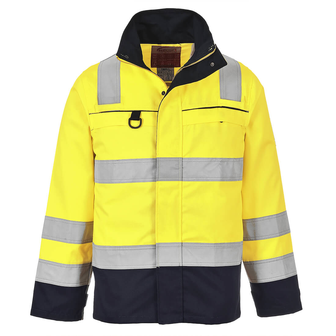 Bizflame Work Hi-Vis Multi-Norm Contrast FR Jacket Yellow/Navy Bizflame Work Hi-Vis Multi-Norm Contrast FR Jacket Yellow/Navy