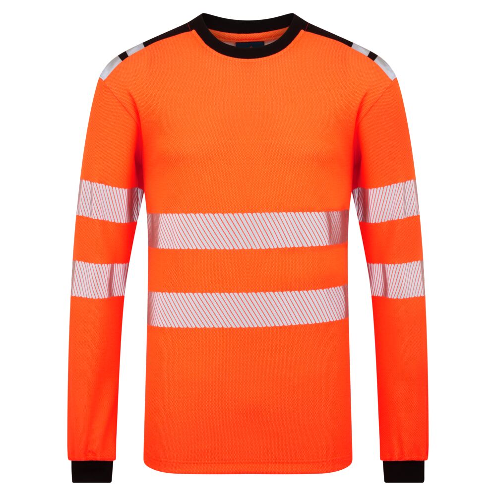 PW3 Modaflame Knit HVO FR Long Sleeve T-Shirt Orange/Black PW3 Modaflame Knit HVO FR Long Sleeve T-Shirt Orange/Black