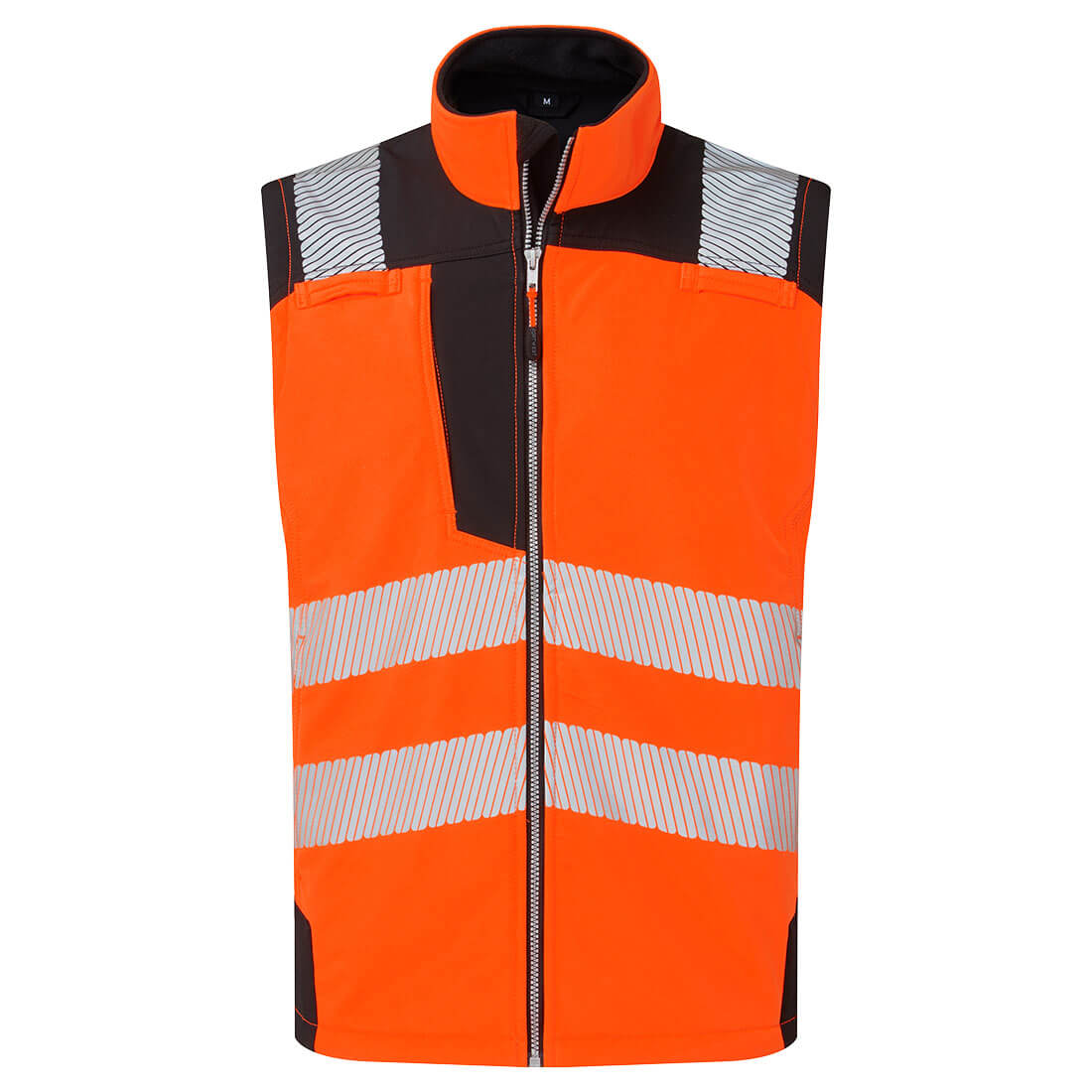 PW3 Hi-Vis Softshell Gilet (3L) Orange/Black PW3 Hi-Vis Softshell Gilet (3L) Orange/Black
