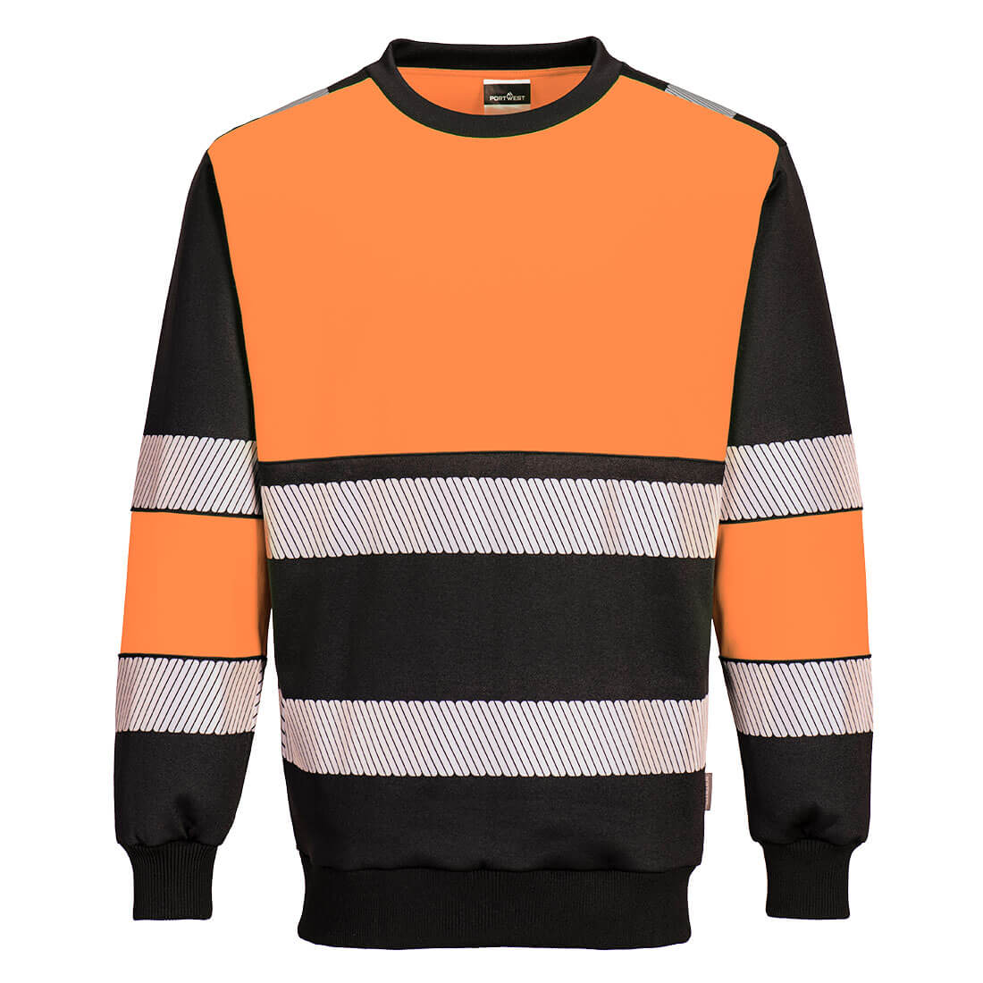 PW3 Hi-Vis Class 1 Sweatshirt Orange/Black PW3 Hi-Vis Class 1 Sweatshirt Orange/Black