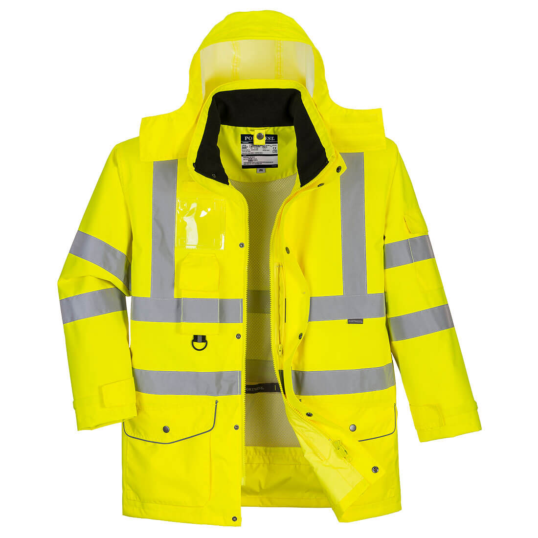 Hi-Vis Breathable 7-in-1 Traffic Jacket Yellow Hi-Vis Breathable 7-in-1 Traffic Jacket Yellow